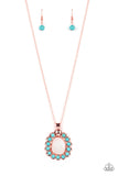 Paparazzi "Sahara Sea" Copper Necklace & Earring Set Paparazzi Jewelry