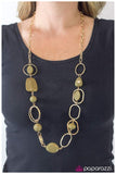 Paparazzi "Geo Queen" Green Necklace & Earring Set Paparazzi Jewelry
