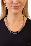 Paparazzi "Things Have CHAIN-ged" Silver Necklace & Earring Set Paparazzi Jewelry