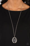 Paparazzi "Noble Reflection" Silver Necklace & Earring Set Paparazzi Jewelry