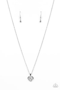 Paparazzi "Effulgently Engaged" White Necklace & Earring Set Paparazzi Jewelry