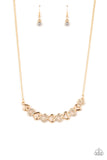 Paparazzi "Sparkly Suitor" Gold Necklace & Earring Set Paparazzi Jewelry
