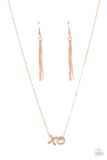 Paparazzi "Hugs and Kisses" Copper Necklace & Earring Set Paparazzi Jewelry