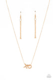 Paparazzi "Hugs and Kisses" Gold Necklace & Earring Set Paparazzi Jewelry