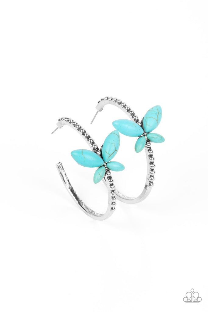 Paparazzi "Bohemian Butterfly" Blue Earrings