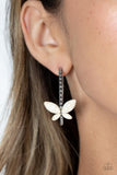 Paparazzi "Bohemian Butterfly" White Earrings Paparazzi Jewelry