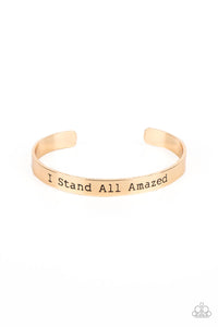 Paparazzi "I Stand All Amazed" Gold Bracelet Paparazzi Jewelry