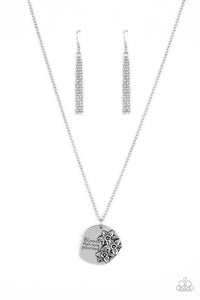 Paparazzi "Planted Possibilities" Silver Necklace & Earring Set Paparazzi Jewelry
