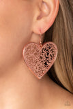 Paparazzi "Fairest in the Land" Copper Earrings Paparazzi Jewelry