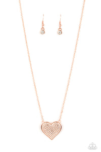Paparazzi "Spellbinding Sweetheart" Copper Necklace & Earring Set Paparazzi Jewelry