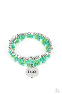 Paparazzi "Fashionable Faith" Green Bracelet Paparazzi Jewelry