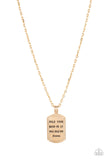 Paparazzi "Empire State of Mind" Gold Mens Necklace Paparazzi Jewelry