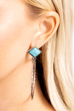 Paparazzi "Canyon Circlet" Blue Post Earrings Paparazzi Jewelry
