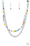 Paparazzi "Happy Looks Good on You" Blue Necklace & Earring Set Paparazzi Jewelry