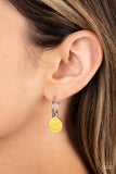 Paparazzi "Subtle Smile" Yellow Earrings Paparazzi Jewelry