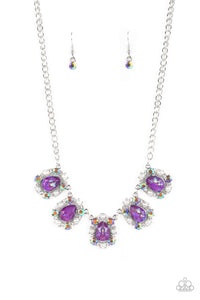 Paparazzi "Pearly Pond" Purple Necklace & Earring Set Paparazzi Jewelry