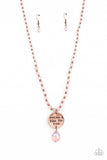 Paparazzi "Priceless Plan" Copper Necklace & Earring Set Paparazzi Jewelry