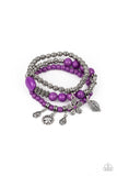 Paparazzi "Individual Inflorescence" Purple Bracelet Paparazzi Jewelry