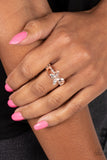 Paparazzi "Fetching Flutter" Rose Gold Ring Paparazzi Jewelry