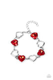 Paparazzi "Sentimental Sweethearts" Red Bracelet Paparazzi Jewelry