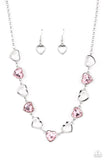 Paparazzi "Contemporary Cupid" Pink Necklace & Earring Set Paparazzi Jewelry