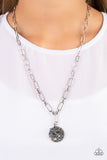 Paparazzi "Stardust Saucer" Blue Necklace & Earring Set Paparazzi Jewelry