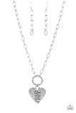 Paparazzi "Brotherly Love" Silver Necklace & Earring Set Paparazzi Jewelry