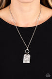 Paparazzi "Persevering Philippians" Silver Necklace & Earring Set Paparazzi Jewelry