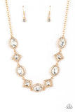 Paparazzi "Diamond of the Season" Gold Necklace & Earring Set Paparazzi Jewelry