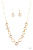 Paparazzi "Elegantly Elite" Gold Necklace & Earring Set Paparazzi Jewelry