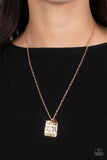 Paparazzi "Divine Devotion" Gold Necklace & Earring Set Paparazzi Jewelry