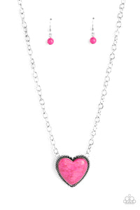 Paparazzi "Authentic Admirer" Pink Necklace & Earring Set Paparazzi Jewelry