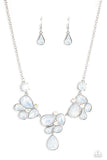 Paparazzi "Everglade Escape" White Necklace & Earring Set Paparazzi Jewelry