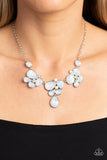 Paparazzi "Everglade Escape" White Necklace & Earring Set Paparazzi Jewelry