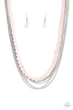 Paparazzi "Boardwalk Babe" Pink Necklace & Earring Set Paparazzi Jewelry