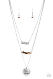 Paparazzi "Miracle Mountains" Brown Necklace & Earring Set Paparazzi Jewelry