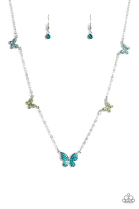 Paparazzi "FAIRY Special" Blue Necklace & Earring Set Paparazzi Jewelry