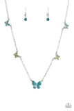 Paparazzi "FAIRY Special" Blue Necklace & Earring Set Paparazzi Jewelry