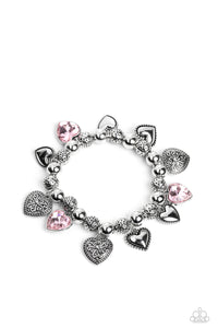 Paparazzi "Charming Crush" Pink Bracelet Paparazzi Jewelry