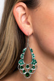 Paparazzi "Majestic Masquerade" Green Earrings Paparazzi Jewelry