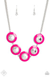 Paparazzi "Feminine Flare" Pink Fashion Fix Necklace & Earring Set Paparazzi Jewelry