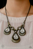 Paparazzi "Built Beacon" Brass Fashion Fix Necklace & Earring Set Paparazzi Jewelry