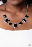 Paparazzi "Royal Rumble" Black Necklace & Earring Set Paparazzi Jewelry