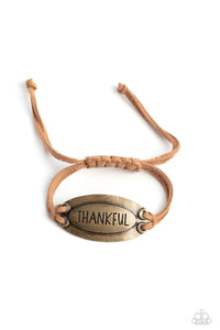 Paparazzi "Thankful Tidings" Brass Bracelet Paparazzi Jewelry