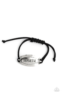 Paparazzi "Thankful Tidings" Black Bracelet Paparazzi Jewelry