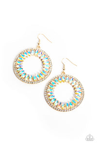 Paparazzi "Wall Street Wreaths" Gold Earrings Paparazzi Jewelry