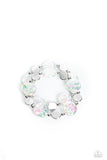 Paparazzi "Discus Throw" White Bracelet Paparazzi Jewelry