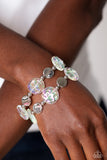 Paparazzi "Discus Throw" White Bracelet Paparazzi Jewelry