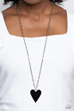 Paparazzi "Subtle Soulmate" Black Necklace & Earring Set Paparazzi Jewelry