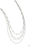 Paparazzi "Studded Shimmer" Silver Necklace & Earring Set Paparazzi Jewelry